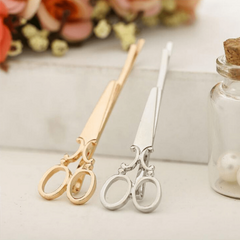 Small Scissors Metal Hair Clip Funny Hair Accessories