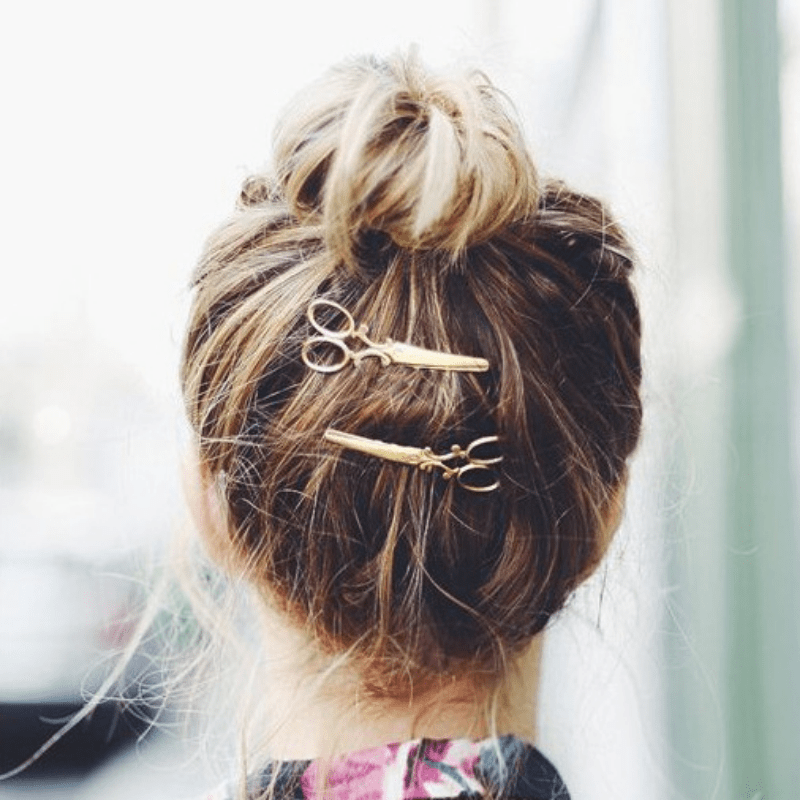Small Scissors Metal Hair Clip Funny Hair Accessories