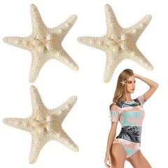 3pcs Starfish & Shell Hair Clips Ocean Beach Style