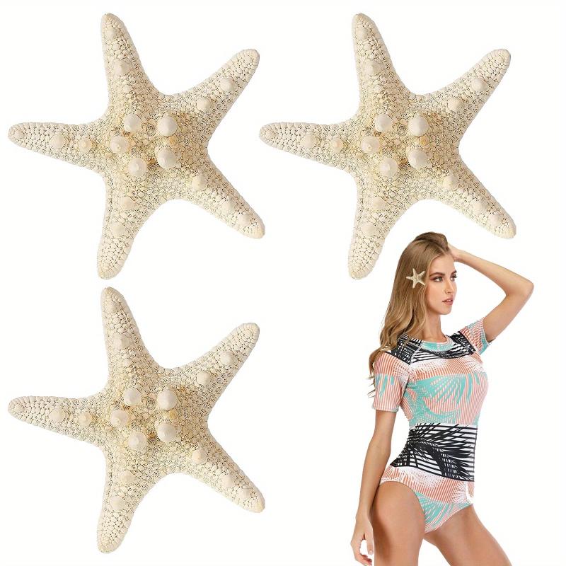 3pcs Starfish & Shell Hair Clips Ocean Beach Style