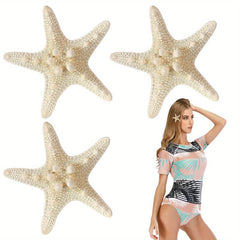 3pcs Starfish & Shell Hair Clips Ocean Beach Style