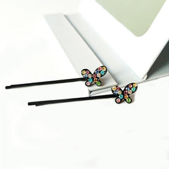 10 Pairs Rhinestone Butterfly Hair Clip Bobby Pin Hair Accessories