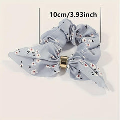 7pcs Flower Pattern Hair Tie Elastic Scrunchie Pastoral Style