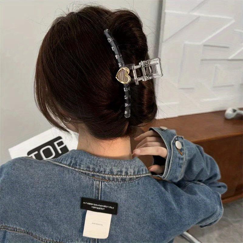 Acrylic Large Hair Claw Women's Back Head Hair Clip Style Shark Claw