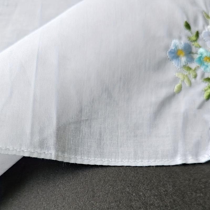 3PCS 60S Embroidered Handkerchief Lace Butterfly Wedding Hankies