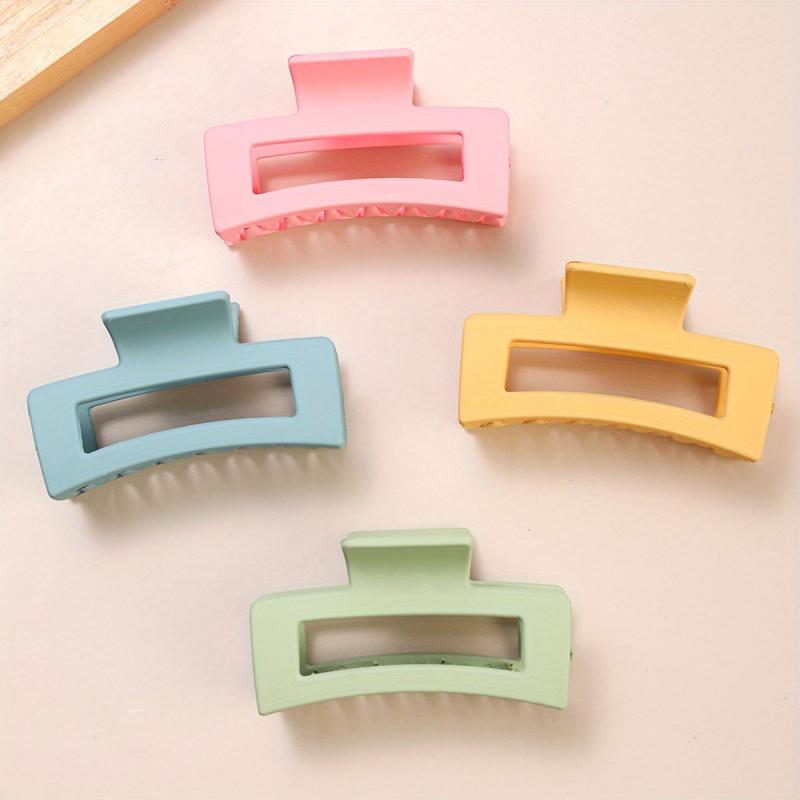 4pcs Frosted Hair Claw Hollow Hair Claw Style Hair Claw Nonslip Ponytail Holder