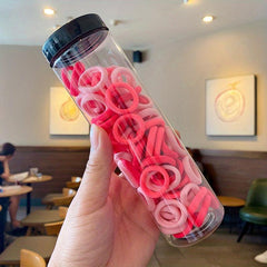 100pcs Canned Hair Tie Bracelet Hair Rope Hair Accessories