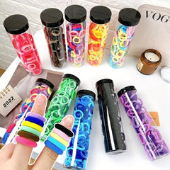 100pcs Canned Hair Tie Bracelet Hair Rope Hair Accessories