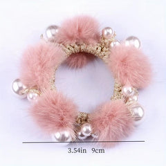 Rabbit Fur Velvet Hair Ring Head Rope For Girls