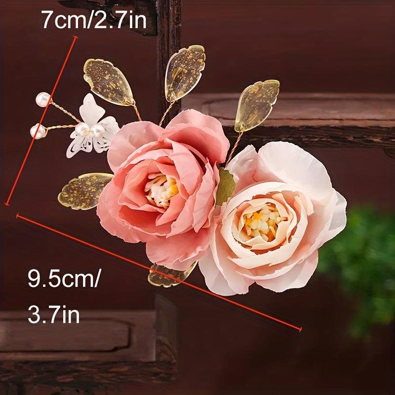 Silky Flower Hair Clip Bridal Wedding Hair Accessories