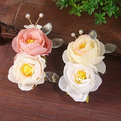 Silky Flower Hair Clip Bridal Wedding Hair Accessories