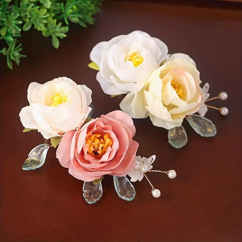 Silky Flower Hair Clip Bridal Wedding Hair Accessories