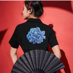 Peony Floral Sewing Patches Embroidered Appliques DIY Clothing Jackets