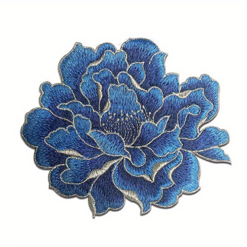 Peony Floral Sewing Patches Embroidered Appliques DIY Clothing Jackets
