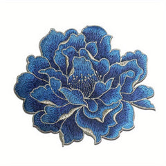 Peony Floral Sewing Patches Embroidered Appliques DIY Clothing Jackets