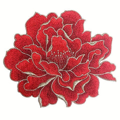 Peony Floral Sewing Patches Embroidered Appliques DIY Clothing Jackets