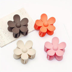Creative Flower Hair Claw Matte Hair Claws For Ladies And Girls