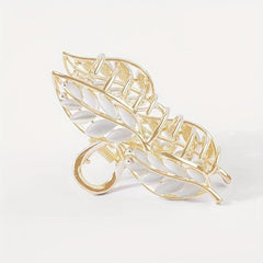 Opal Hair Claw Leaf Design Back Head Hair Accessories