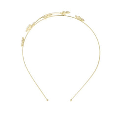 Metal Butterfly Faux Pearl Headband Hair Accessory Women Rhinestone Hairband