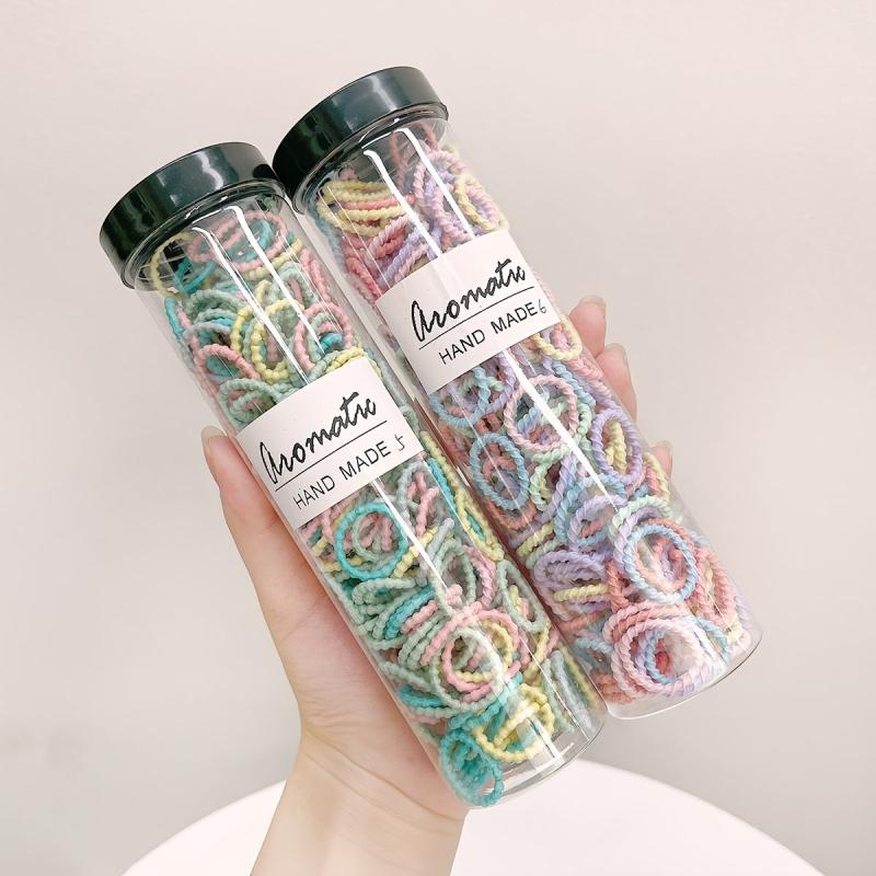Iridescent Scrunchies Small Colorful Women Retro Hair Accessories