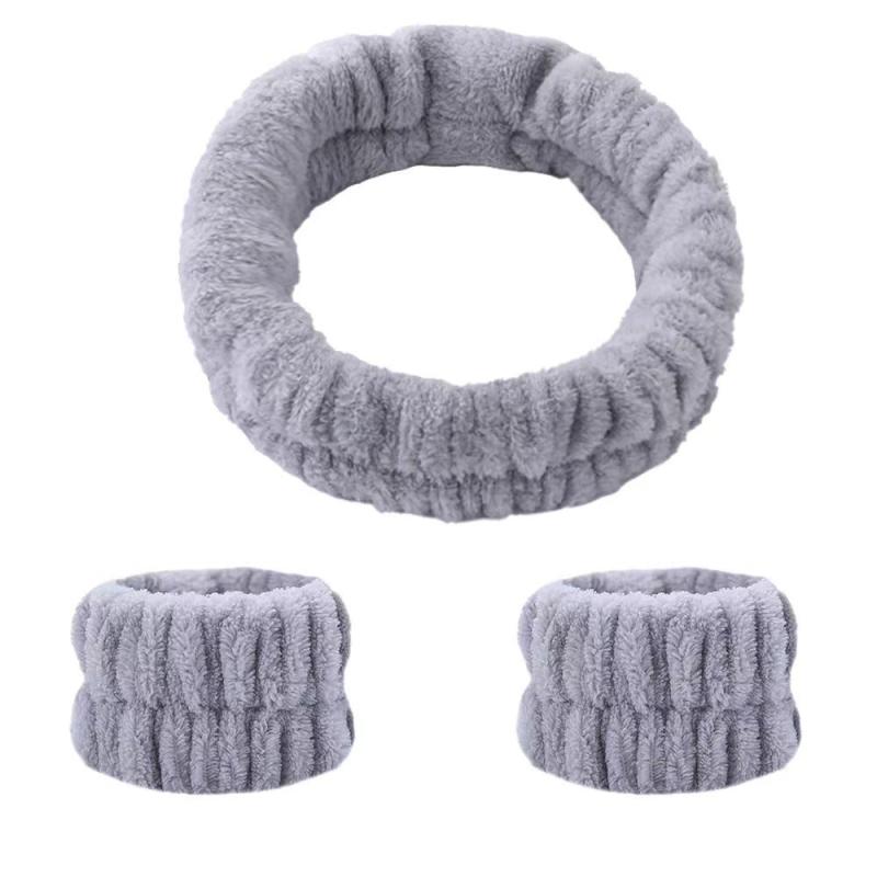 Spa Headband Wrist Washband Set Shower Head Wraps