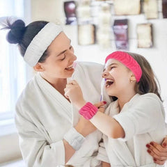 Spa Headband Wrist Washband Set Shower Head Wraps