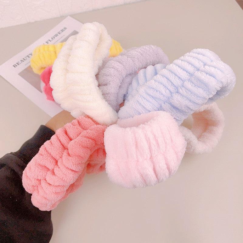 Spa Headband Wrist Washband Set Shower Head Wraps