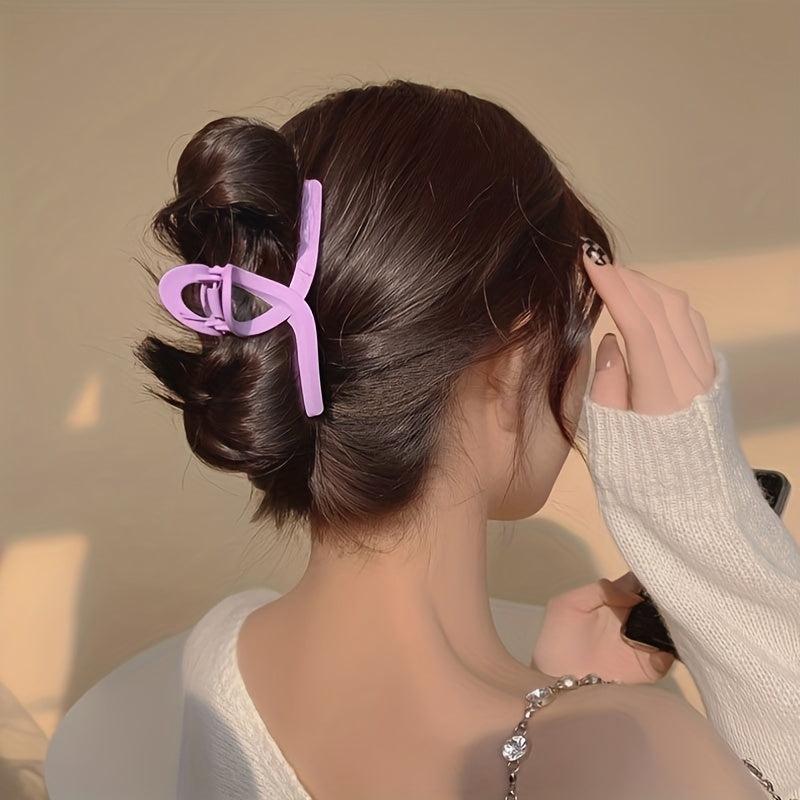 Matte Glossy Twisted Hair Claw Clip Strong Hold Hair Accessories