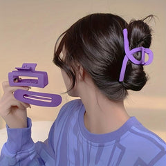 Matte Glossy Twisted Hair Claw Clip Strong Hold Hair Accessories