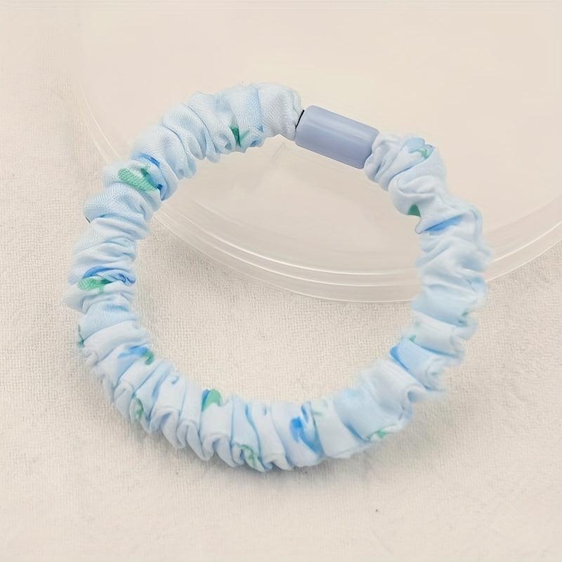 5pcs Fruit Print Scrunchies Hair Rope Ponytail Holder Hair Tie Hair Accessories