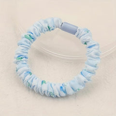 5pcs Fruit Print Scrunchies Hair Rope Ponytail Holder Hair Tie Hair Accessories