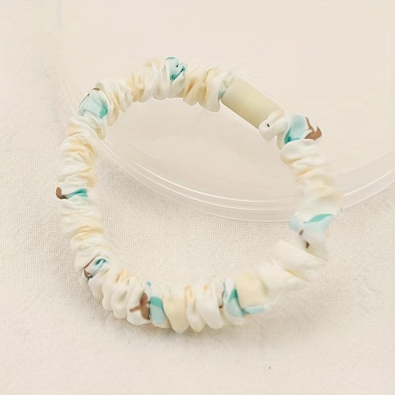 5pcs Fruit Print Scrunchies Hair Rope Ponytail Holder Hair Tie Hair Accessories