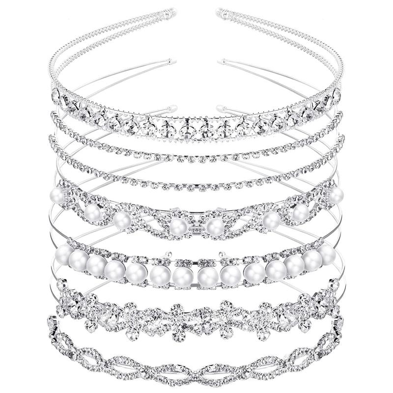 Crystal Flower Leaves Headband Tiara for Wedding