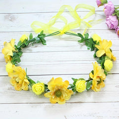 Floral Wreath Headband Boho Bride Headwear