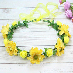 Floral Wreath Headband Boho Bride Headwear