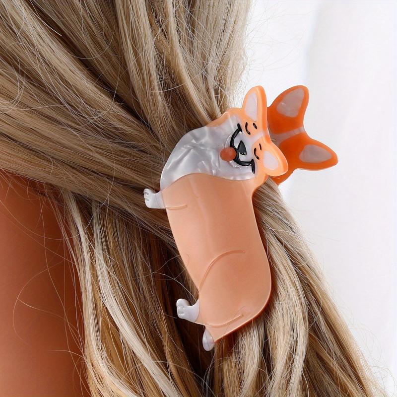 Acrylic Dog Shape Hair Claw Clip