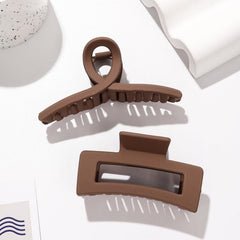 2pcs Banana Hair Claw Clips Large Matte Barrettes Hair Accessories