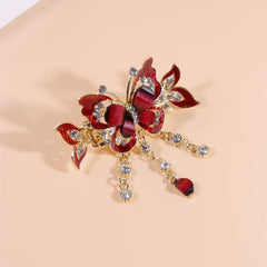 Vintage Rhinestone Tassel Claw Hair Clip