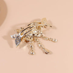 Vintage Rhinestone Tassel Claw Hair Clip