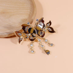 Vintage Rhinestone Tassel Claw Hair Clip