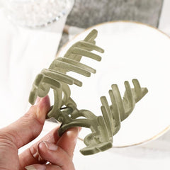 Large Cross Hair Claw Winter Flocking Hairpin Women Clamp Clip