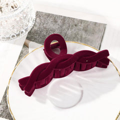 Large Cross Hair Claw Winter Flocking Hairpin Women Clamp Clip