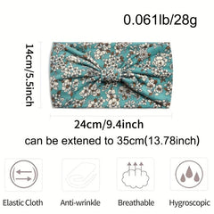 Boho Floral Hair Band Wide Headband For Women With Curly Hair