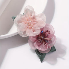 Fabric Flower Hair Clip for Party, Birthday
