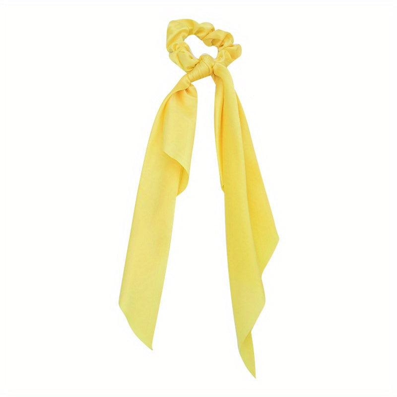 Solid Hair Tie Knotted Ribbon Satin Scrunchie Hair Accessories
