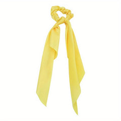 Solid Hair Tie Knotted Ribbon Satin Scrunchie Hair Accessories