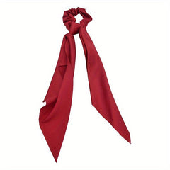 Solid Hair Tie Knotted Ribbon Satin Scrunchie Hair Accessories