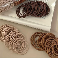 200pcs Skinny Elastic Hair Rope Ponytail Holder Hair Accessories