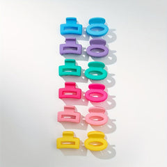 12pcs Small Square Hair Claw Ponytail Holder Hair Accessories