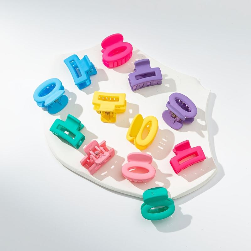 12pcs Small Square Hair Claw Ponytail Holder Hair Accessories